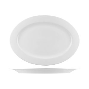 Australian Fine China Bistro Oval Plate - Wide Rim