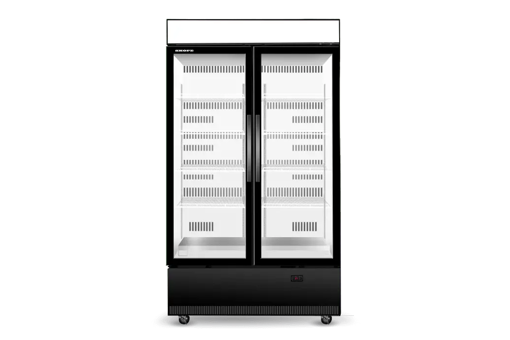 EziCore BCE1200N 2 Glass Door Display or Storage Fridge