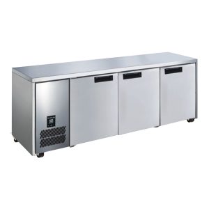 3 Door Slimline Fridge 660 Deep Stainless Steel Doors