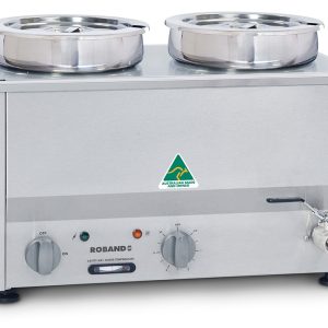 Roband Counter Top Bain Marie 2 x 200mm round pots