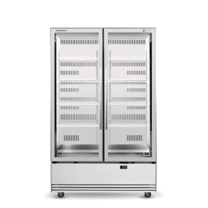 BME1200N-A 2 Glass Door Display or Storage Fridge