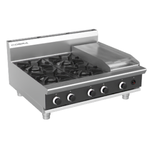 Cobra C9C - 900mm Four Burner / Griddle Gas Cooktop