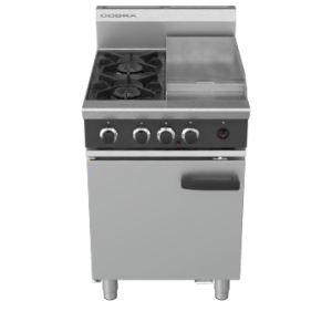 Cobra CR6C - 600mm Two Burner / Griddle Gas Range Static Oven