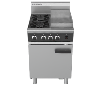 Cobra CR6C - 600mm Two Burner / Griddle Gas Range Static Oven