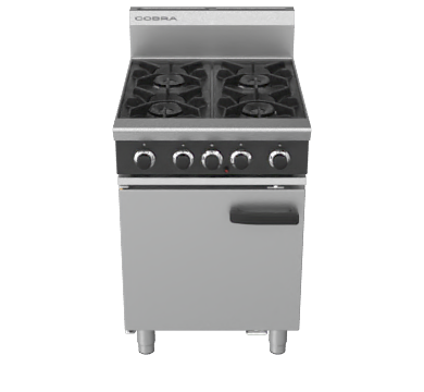 Cobra CR6D - 600mm Four Burner Gas Range Static Oven