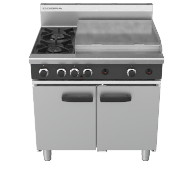Cobra CR9B - 900mm Two Burner / Griddle Gas Range Static Oven