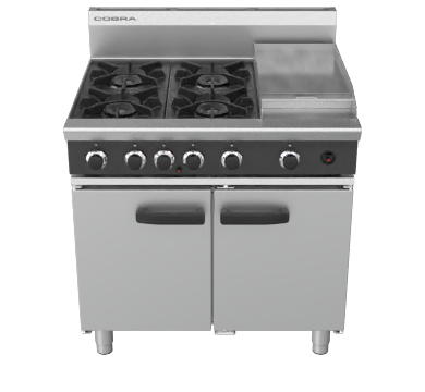 Cobra CR9C - 900mm Four Burner / Griddle Gas Range Static Oven