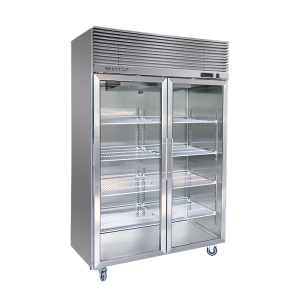 BESTTOP Double Glass Door Upright Fridge