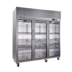 BESTTOP Three Glass Door Upright Fridge