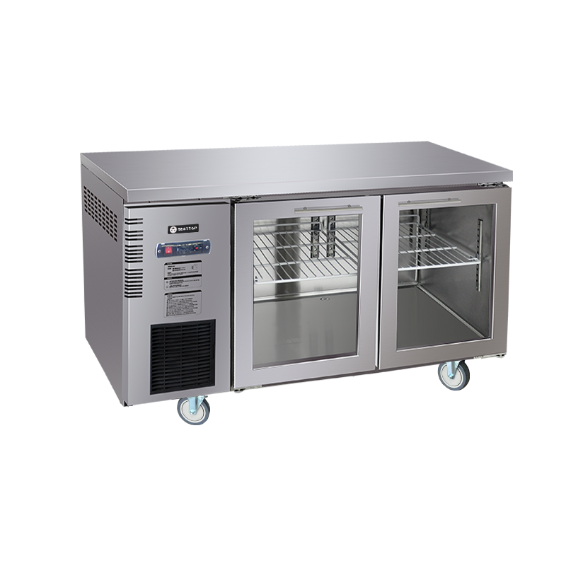 BESTTOP Under Bench Glass Door Fridge 1500mm