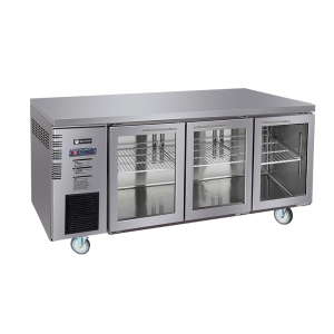 BESTTOP Under Bench Glass Door Fridge 1800mm