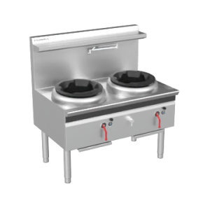 Cobra CW2H-CC - 1200mm Gas Waterless Wok with 2 Chimney burners
