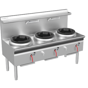 Cobra CW3H-CCC - 1800mm Gas Waterless Wok with 3 Chimney burners