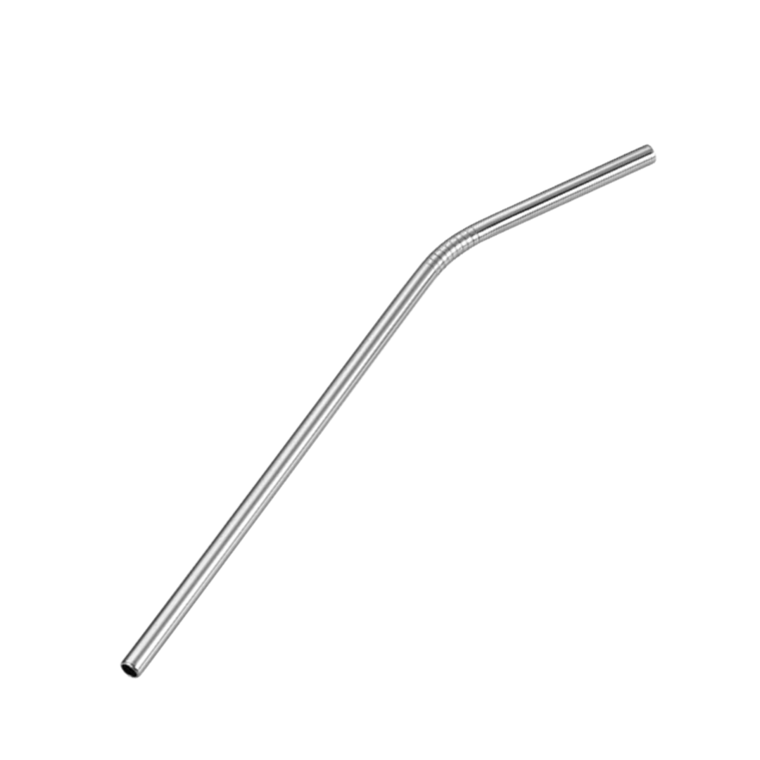 Reusable Bent Stainless Steel Straw 15x8mm Pack of 12