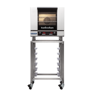 Turbofan E23D3 and SK23 Stand - Half Size Tray Digital Electric Convection Oven on a Stainless Steel Stand