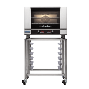 Turbofan E27D2 - Full Size Tray Digital Electric Convection Oven on a Stainless Steel Stand
