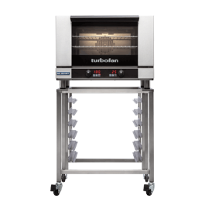 Turbofan E27D3 - Full Size Tray Digital Electric Convection Oven on a Stainless Steel Stand