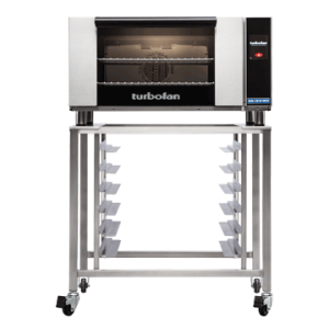Turbofan E27T2 - Full Size Electric Convection Oven Touch Screen Control on a Stainless Steel Stand