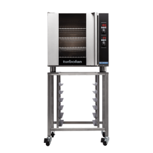 Turbofan E32D4 and SK32 Stand - Full Size Tray Digital Electric Convection Oven on a Stainless Steel Stand