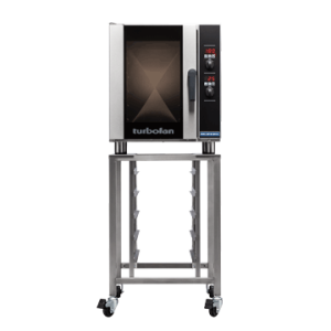 Turbofan E33D5 and SK33 Stand - Full Size Tray Digital Electric Convection Oven on a Stainless Steel Stand