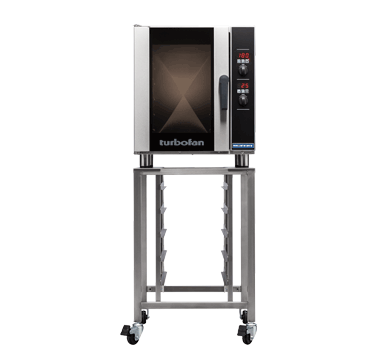 Turbofan E33D5 and SK33 Stand - Full Size Tray Digital Electric Convection Oven on a Stainless Steel Stand