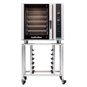 Turbofan E35D6-30 and SK35 - Full Size Digital / Electric Convection Oven on a Stainless Steel Stand