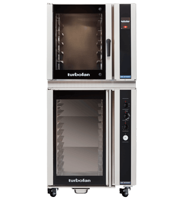 Turbofan E35T6-30 and P85M12 - Full Size Electric Convection Oven Touch Screen Control on a 12 Tray Manual / Electric Prover / Holding Cabinet