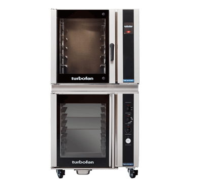 Turbofan E35T6-30 and P85M8 - Full Size Electric Convection Oven Touch Screen Control on an 8 Tray Manual / Electric Prover / Holding Cabinet
