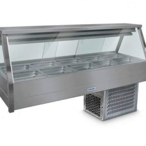 Roband Straight Glass Refrigerated Display Bar, 10 pans