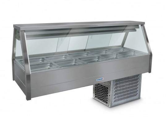 Roband Straight Glass Refrigerated Display Bar, 10 pans