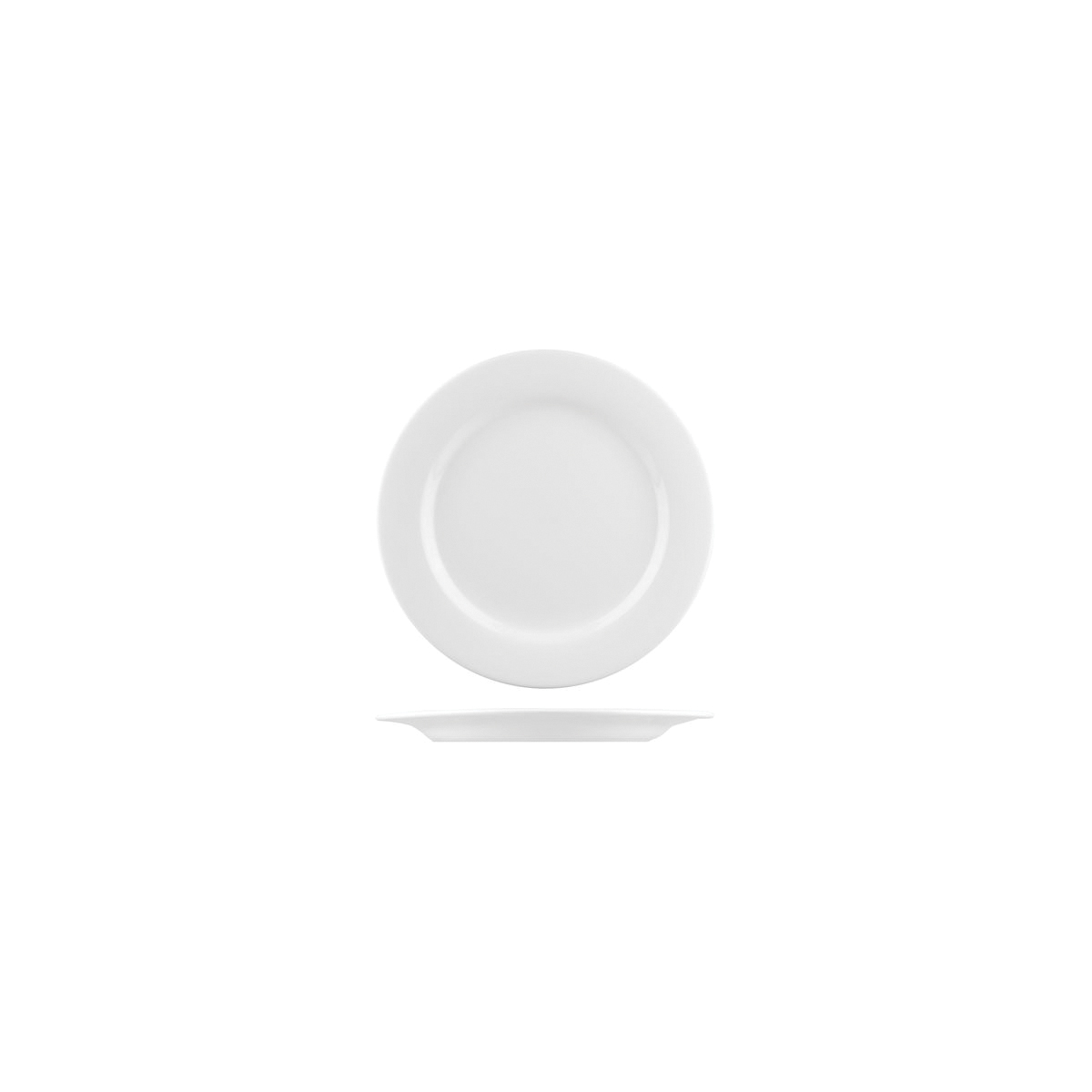 Australian Fine China Flinders Round Plate - Wide Rim