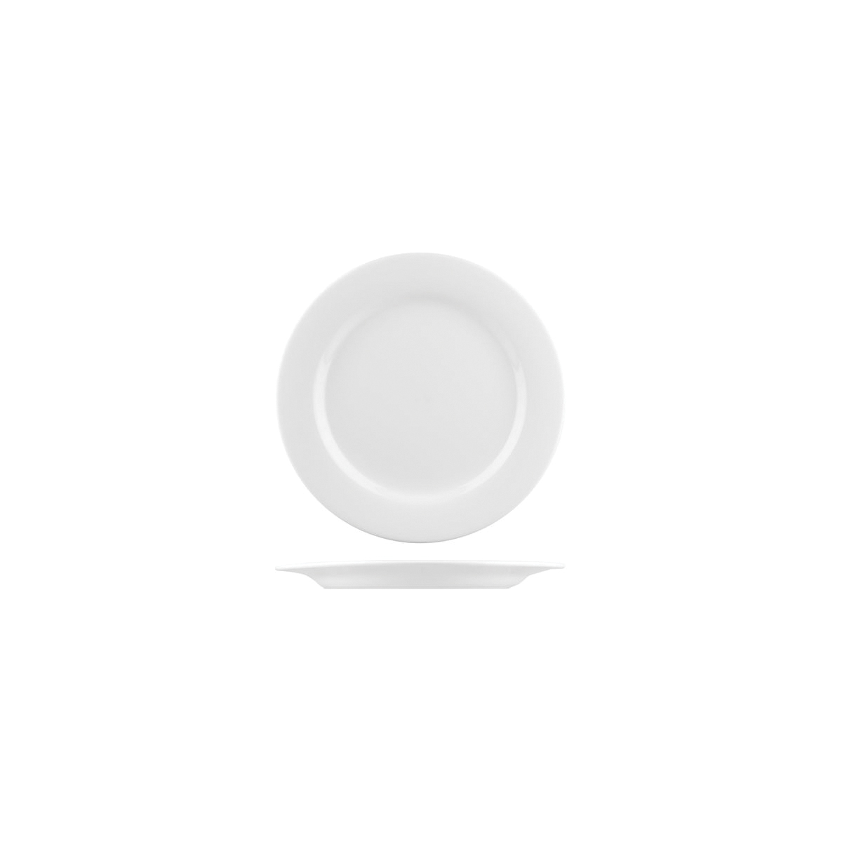 Australian Fine China Flinders Round Plate - Wide Rim