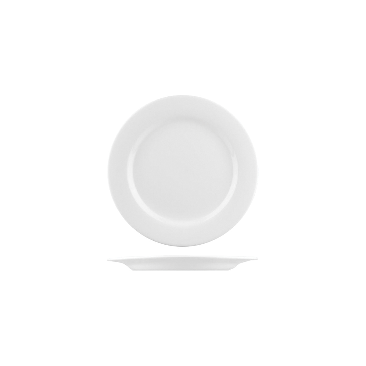 Australian Fine China Flinders Round Plate - Wide Rim