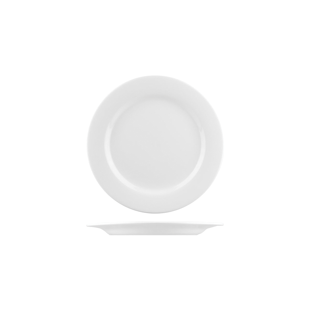 Australian Fine China Flinders Round Plate - Wide Rim