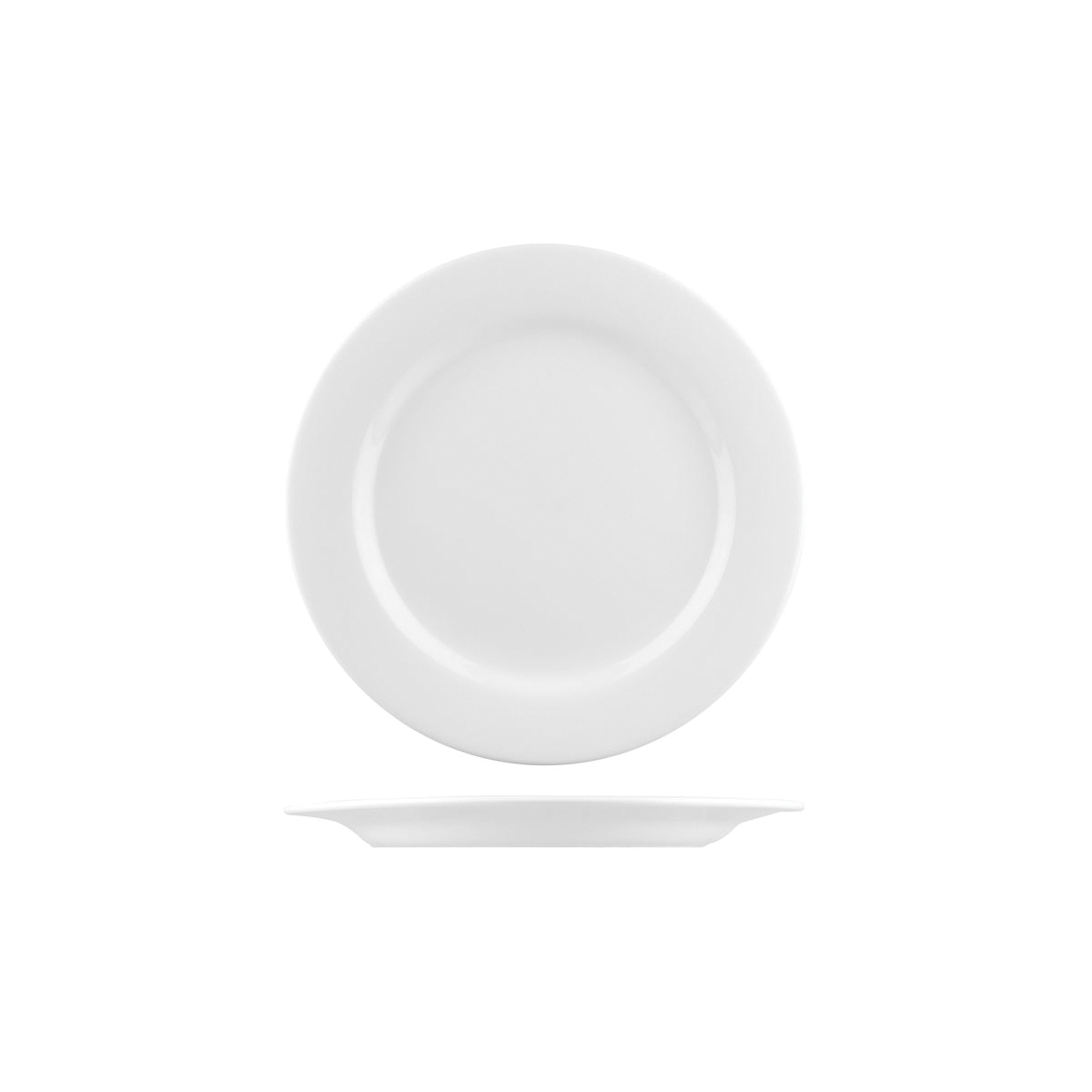 Australian Fine China Flinders Round Plate - Wide Rim