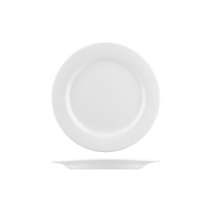 Australian Fine China Flinders Round Plate - Wide Rim