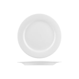Australian Fine China Flinders Round Plate - Wide Rim