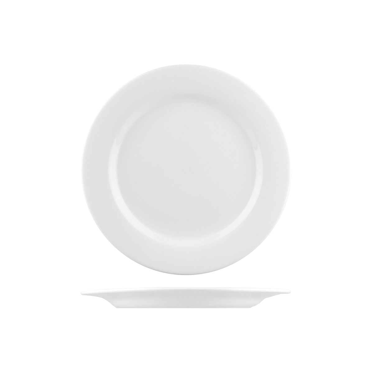 Australian Fine China Flinders Round Plate - Wide Rim