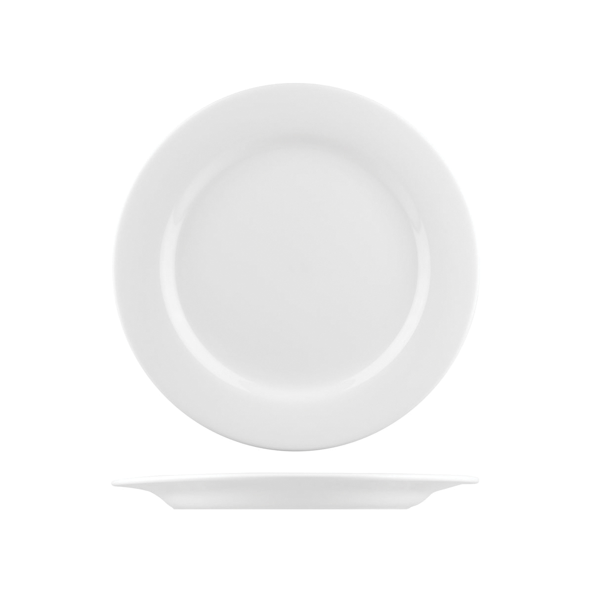 Australian Fine China Flinders Round Plate - Wide Rim