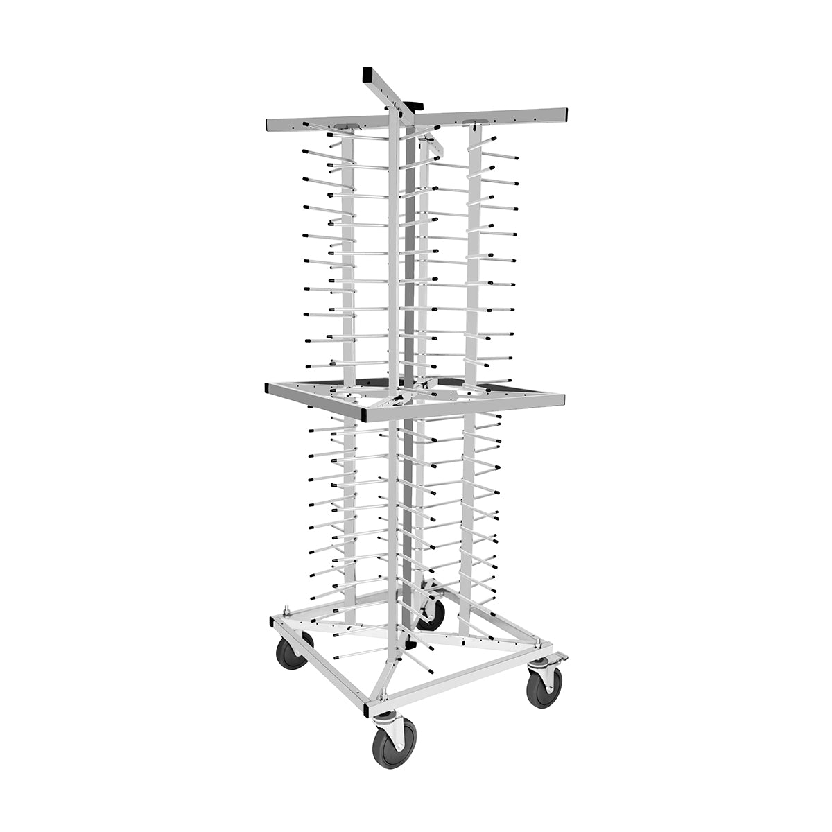 Plate Stacking Trolley to Suit 72 Plates 600x610x1610mm