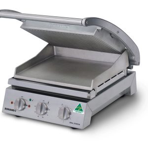 Roband Grill Station 6 slice, ribbed top plate, 9.6 Amp