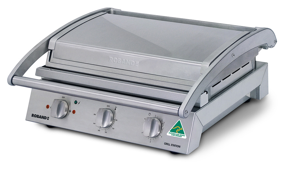 Roband Grill Station 8 slice, smooth plates, 10 Amp
