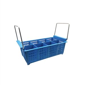 Cutlery Basket 8-Compartment with Handles Blue Polypropylene 427x208x151mm