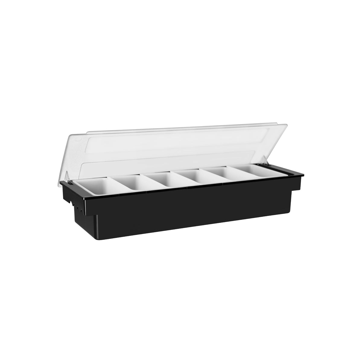 Condiment Holder 6-Compartment Black 500x160x90mm