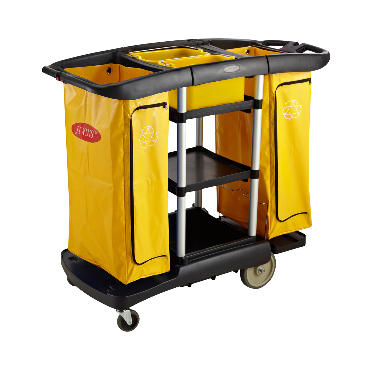 High Capacity Cleaning Cart Black 1300x575x1115mm