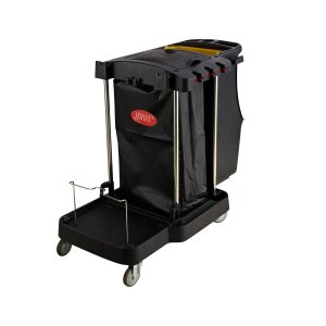 Compact Cleaning Cart Black 1260x575x975mm