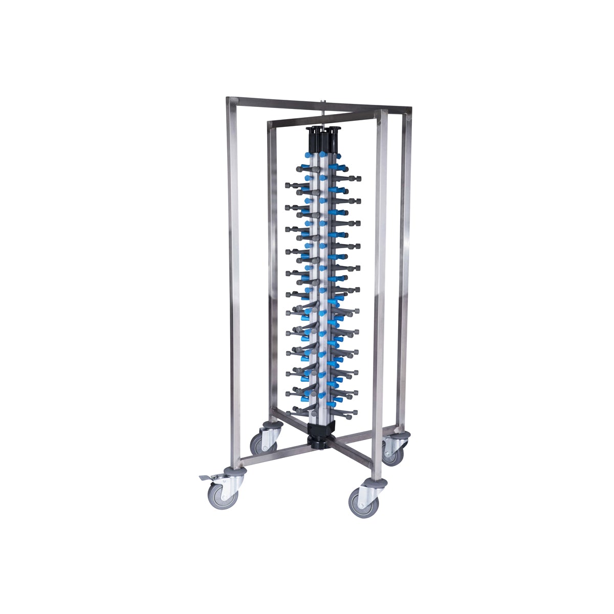 Mobile Plate Rack to Hold 48 Plates 730x730x1260mm