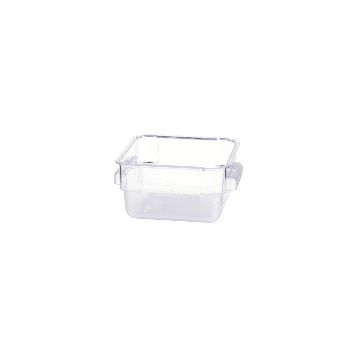 Square Food Storage Container Polycarbonate 180x180x100mm / 2.4Lt