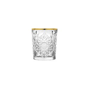 Libbey/ Onis Hobstar Double Old Fashioned - Gold Rim