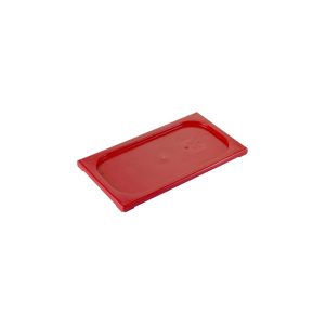 Gastronorm Lid Polypropylene 1/3 Size Red 325x176x20mm